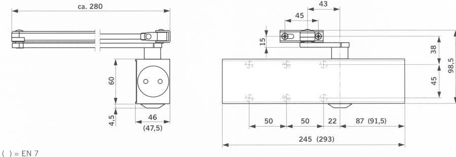 Türschließer TS 83 3-6 Dunkelbraun Classic Line 4 Türschließer TS 83 3-6 Dunkelbraun Classic Line – Bild 2