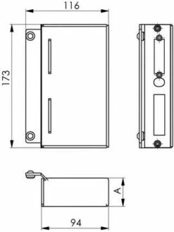 Gegenkasten 144ET-40 Zum Anschweißen, Blank -BURG WÄCHTER Verkäufe 91193634 1