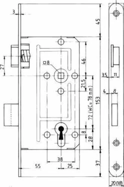 Korr.Schloss Nr.114 1/2 Falz PZ Käntig M.Wechsel 18mm O.Blech Rechts 6 Korr.Schloss Nr.114 1/2 Falz PZ Käntig M.Wechsel 18mm O.Blech Rechts -BURG WÄCHTER Verkäufe 91193937 1