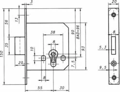 Riegelschloß 55mm PZ -BURG WÄCHTER Verkäufe 91194240 1