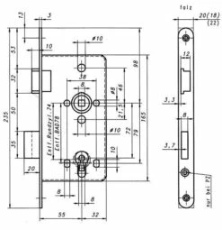 Türschloss Behördenschloss Zimmertürschloss 60/72PZW 24 Rd Edelst. R -BURG WÄCHTER Verkäufe 91194250 1