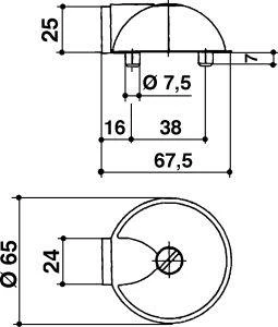 Türstopper Nr. TZ 5000 Ausführung Edelstahl 4 Türstopper Nr. TZ 5000 Ausführung Edelstahl – Bild 2