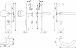 Sicherheits Wechselgarnitur / Schutzbeschlag 72/8 Marseille 42 - 47mm -BURG WÄCHTER Verkäufe 91194954 1