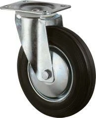 Lenkrolle 160 Mm Lg.R Stahlbl Verz. Gummirad 3 Lenkrolle 160 Mm Lg.R Stahlbl Verz. Gummirad