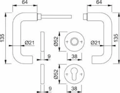 Garnitur RosetteK138L/15/15SGRT F9016 8 OB 40-44 -BURG WÄCHTER Verkäufe 91195665 1