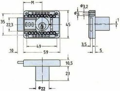 Riegelschlösser 2828 Mess.pol.verschiedenschl.Dorn 15-40mm -BURG WÄCHTER Verkäufe 91196339 1