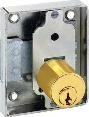 Zyl.Riegelschloss D30mm Rs Zyl.matt.vern.