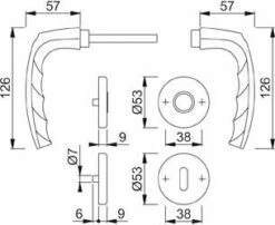 Garnitur Rosette1530/42KV/42KVS-R/L F1 8 OB 37-42 6 Garnitur Rosette1530/42KV/42KVS-R/L F1 8 OB 37-42 -BURG WÄCHTER Verkäufe 91196446 1