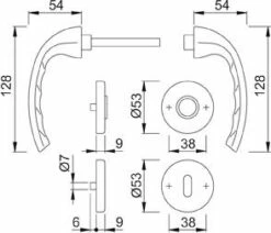 Garnitur Rosette1710/42KV/42KVSGRT- F1 8 SK/OL 6 Garnitur Rosette1710/42KV/42KVSGRT- F1 8 SK/OL -BURG WÄCHTER Verkäufe 91196536 1