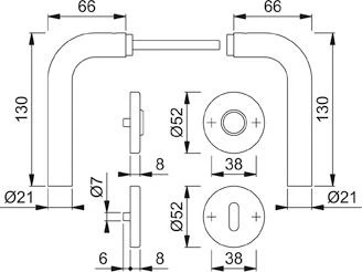 Garnitur RosetteE150Z/42KV/42KVS F69 8 SK/OL 37-42 4 Garnitur RosetteE150Z/42KV/42KVS F69 8 SK/OL 37-42 – Bild 2