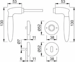 Garnitur RosetteM156/19KV/19KVS F49R/F98R 8 OB -BURG WÄCHTER Verkäufe 91196814 1