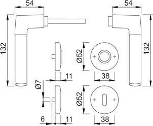 Garnitur RosetteM1602/19KV/19KVS-R/L F49/F9 8 OB 4 Garnitur RosetteM1602/19KV/19KVS-R/L F49/F9 8 OB – Bild 2