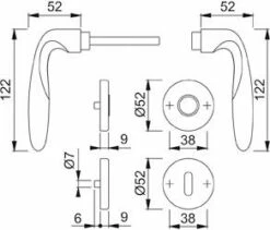 Garnitur RosetteM151/42KV/42KVSGRT-SST F49-R 8 OB -BURG WÄCHTER Verkäufe 91196861 1