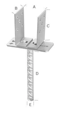 Pfostenträger Verstellbar Tzn 71-131 Germany