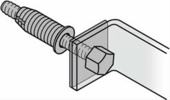 Bef.m.Gew.-Buchse HT-Pr. F.MHK-Tür Edelstahl