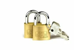 Burg Wächter Messing-Hangschloss-Set 222/40/SB/trio Gl