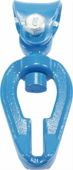 Seilgleitbügel 7/8 GK10 Verg.Stahl Blau, Drehbar
