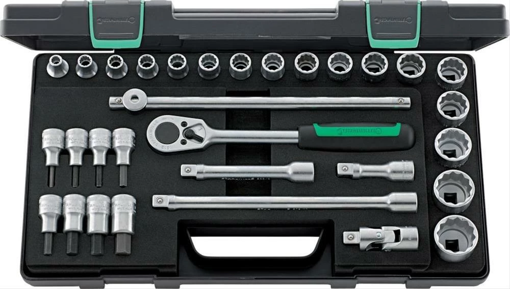 Steckschl.-Grt. 1/2" 31tlg. 50/54/25/6 KN 3 Steckschl.-Grt. 1/2" 31tlg. 50/54/25/6 KN