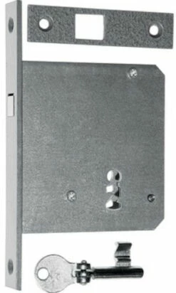 Einsteckschloss Schiebetürschloss Buntbart 55mm Dorn Rechts Links