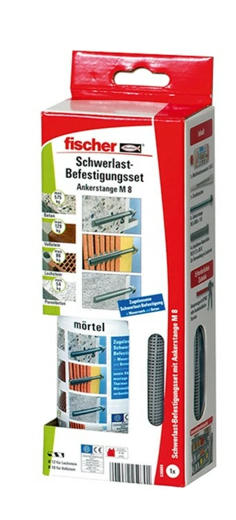 Schwerlast Befestigungsset SBS Ankerstange M8 Mörtel 3 Schwerlast Befestigungsset SBS Ankerstange M8 Mörtel